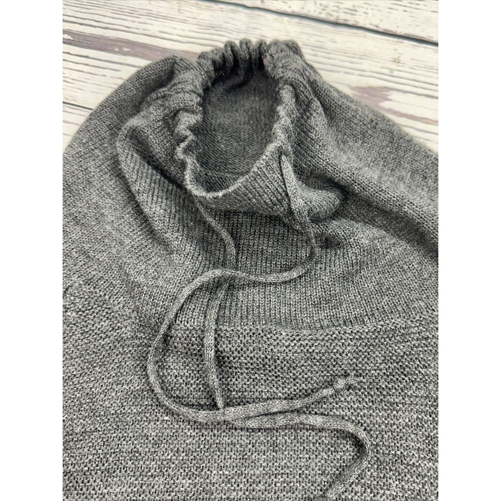 Paper Crane Women Charcoal Gray Knit Cowl Neck Sweater Dress Size Medium - Picture 4 of 7